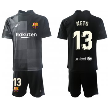 Men 2021-2022 Club Barcelona black goalkeeper 13 Soccer Jersey