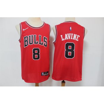 Men's Chicago Bulls #8 Zach LaVine Red Nike 75th Anniversary Diamond 2021 Stitched Jersey