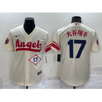 Mens Los Angeles Angels #17 2022 Cream City Connect Cool Base Stitched Jersey