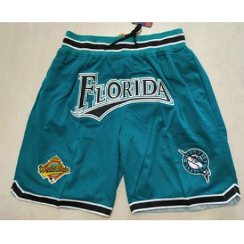 Men's Florida Marlins Green Just Don Swingman Shorts