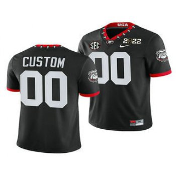 Men's Georgia Bulldogs ACTIVE PLAYER Custom 2022 Patch Black College Football Stitched Jersey