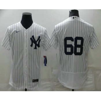 Men's New York Yankees #68 Dellin Betances White Home No Name Stitched MLB Flex Base Nike Jersey