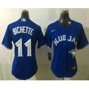 Women's Toronto Blue Jays #11 Bo Bichette Blue Stitched MLB Cool Base Nike Jersey
