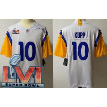 Youth Los Angeles Rams #10 Cooper Kupp Limited White Alternate 2022 Super Bowl LVI Bound Vapor Jersey