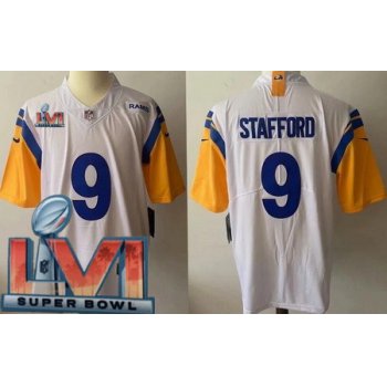 Youth Los Angeles Rams #9 Matthew Stafford Limited White Alternate 2022 Super Bowl LVI Bound Vapor Jersey