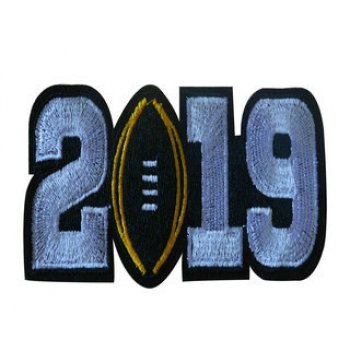 2019 College Football National Championship Game Jersey White Number Patch