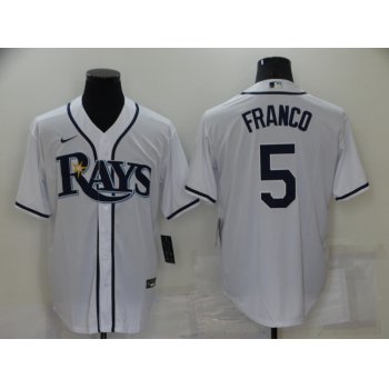 Men's Tampa Bay Rays #5 Wander Franco White Stitched MLB Cool Base Nike Jersey