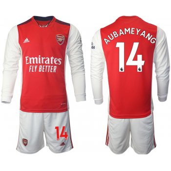 Men 2021-2022 Club Arsenal home red Long Sleeve 14 Soccer Jersey
