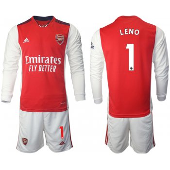 Men 2021-2022 Club Arsenal home red Long Sleeve 1 Soccer Jersey