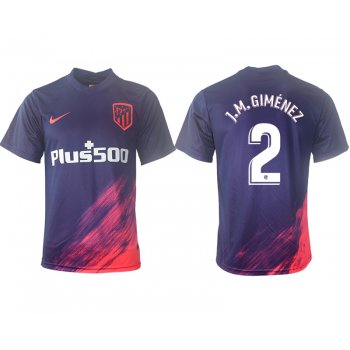 Men 2021-2022 Club Atletico Madrid away aaa version purple 2 Soccer Jersey