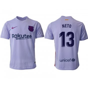 Men 2021-2022 Club Barcelona away aaa version purple 13 Soccer Jersey