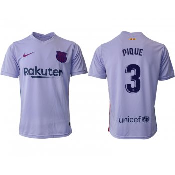 Men 2021-2022 Club Barcelona away aaa version purple 3 Soccer Jersey