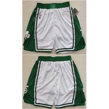 Men's Boston Celtics White 75th Anniversary Shorts (Run Small)