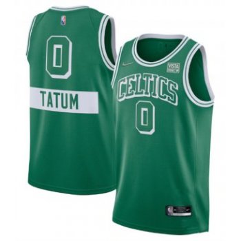 Men's Boston Celtics Jayson Tatum 75th Anniversary Green 2021 Stitched Basketball Jersey