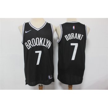 Men's Brooklyn Nets #7 Kevin Durant Black 75th Anniversary Diamond 2021 Stitched Jersey