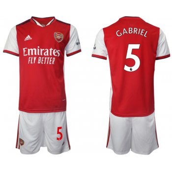 Men 2021-2022 Club Arsenal home red 5 Soccer Jersey