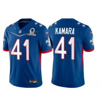 Men's New Orleans Saints #41 Alvin Kamara Blue 2022 Pro Bowl Vapor Untouchable Stitched Limited Jersey