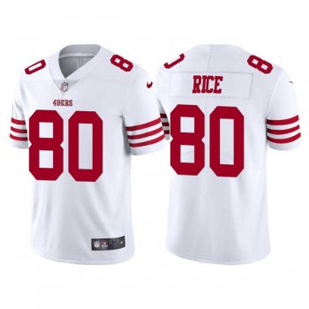 Men's San Francisco 49ers #80 Jerry Rice 2022 New White Vapor Untouchable Stitched Jersey