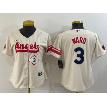 Women's Los Angeles Angels #3 Taylor Ward 2022 Cream City Connect Stitched Baseball Jersey(Run Small)