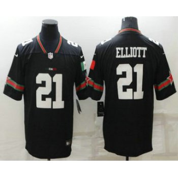 Men's Dallas Cowboys #21 Ezekiel Elliott Black Mexico 2021 Vapor Untouchable Stitched Nike Limited Jersey