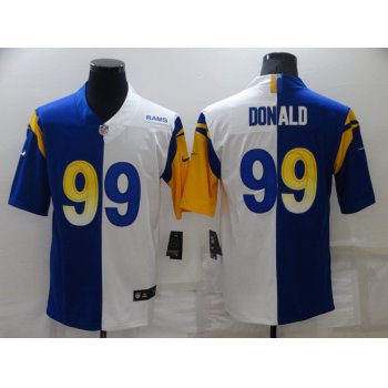 Men's Los Angeles Rams #99 Aaron Donald Blue White Two Tone 2021 Vapor Untouchable Stitched Nike Limited Jersey