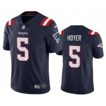 Men's New England Patriots #5 Brian Hoyer Navy 2021 Vapor Untouchable Limited Stitched Jersey