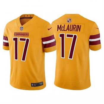 Men's Washington Commanders #17 Terry McLaurin Gold Vapor Untouchable Stitched Football Jersey