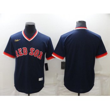 Men Boston Red Sox Blank Blue Throwback Nike Game 2022 MLB Jersey