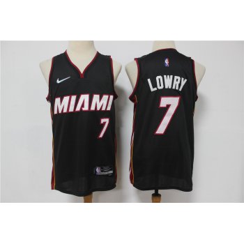 Men's Miami Heat #7 Kyle Lowry Black Nike 75th Anniversary Diamond 2021 Stitched Jersey