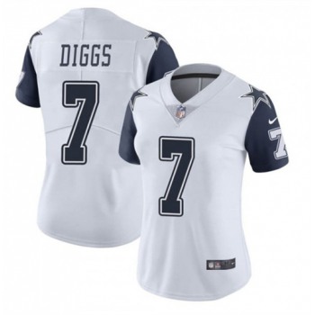 Women's Dallas Cowboys #7 Trevon Diggs White Thanksgiving Vapor Untouchable Limited Stitched Jersey(Run Small)