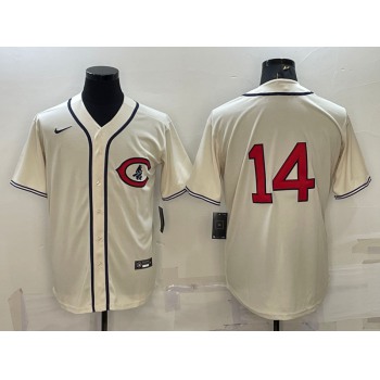 Men's Chicago Cubs #14 Ernie Banks 2022 Cream Field of Dreams Cool Base Stitched Baseball Jersey