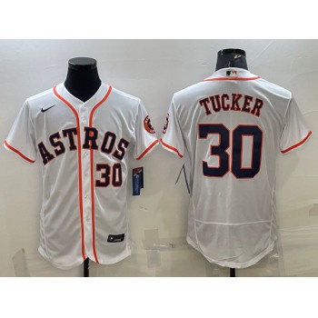 Men's Houston Astros #30 Kyle Tucker White Stitched MLB Flex Base Nike Jersey