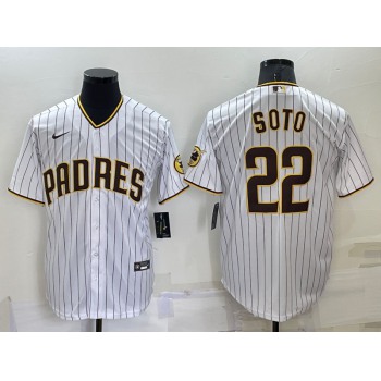Men's San Diego Padres #22 Juan Soto White Stitched MLB Cool Base Nike Jersey