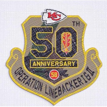 Kansas City Chiefs 50th Anniversary of Operation Linebacker Patch