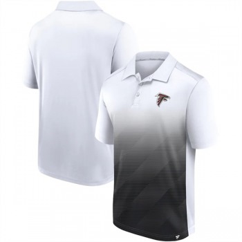 Men's Atlanta Falcons White Black Iconic Parameter Sublimated Polo