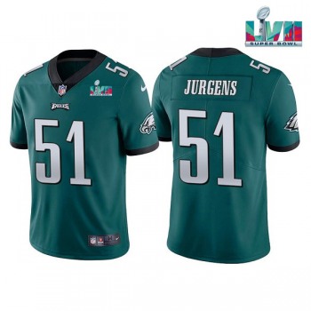 Men's Philadelphia Eagles #51 Cam Jurgens Green Super Bowl LVII Vapor Untouchable Limited Stitched Jersey