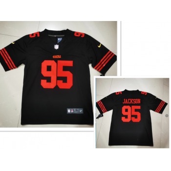 Men's San Francisco 49ers #95 Drake Jackson 2022 Black Vapor Untouchable Stitched Jersey