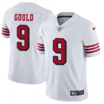 Nike San Francisco 49ers #9 Robbie Gould White Color Rush Vapor Limited Jersey