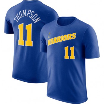 Men's Golden State Warriors #11 Klay Thompson Blue 2022-23 Name & Number T-Shirt