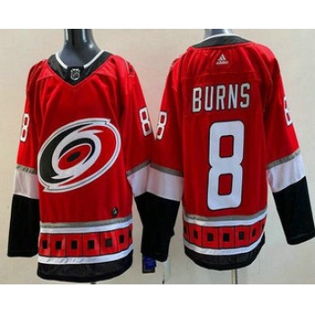 Men's Carolina Hurricanes #8 Brent Burns Red Authentic Jersey
